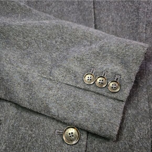 Talbots Cashmere Wool Aberdeen Blazer Jacket Satin Lined Pockets In Blue 10P - Picture 7 of 8